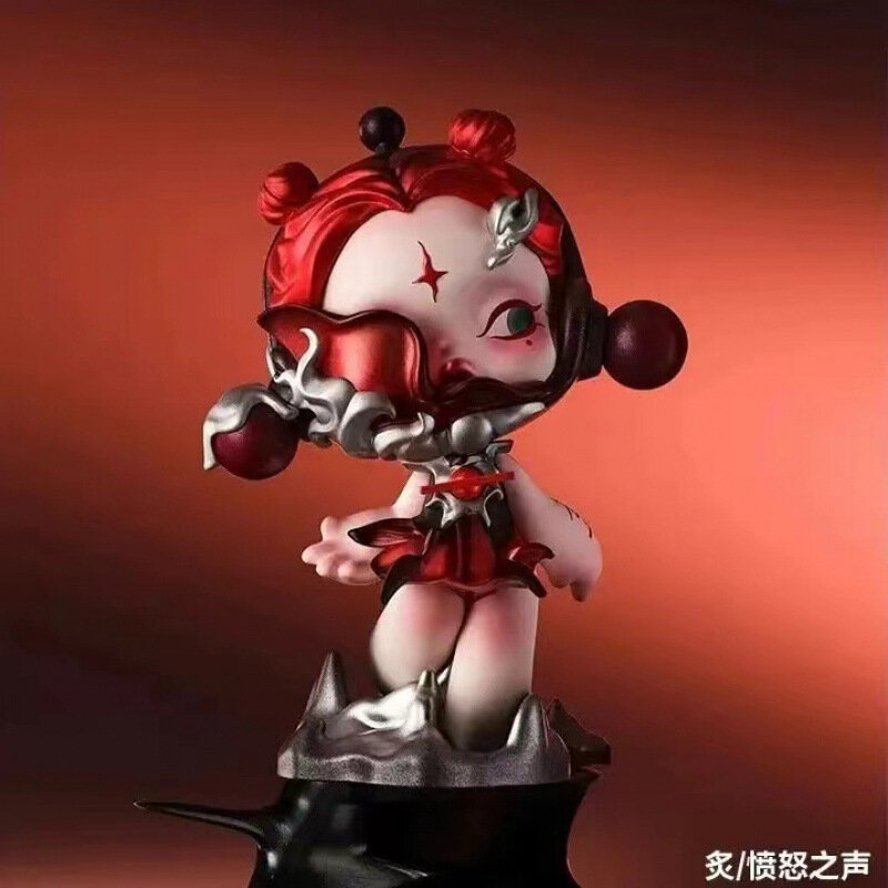 POP MART Sound Series Blind Box Collectible Figurine - Zhi Anger Sound, Настольная игрушка для детей, 9.5x7.5x6.5см