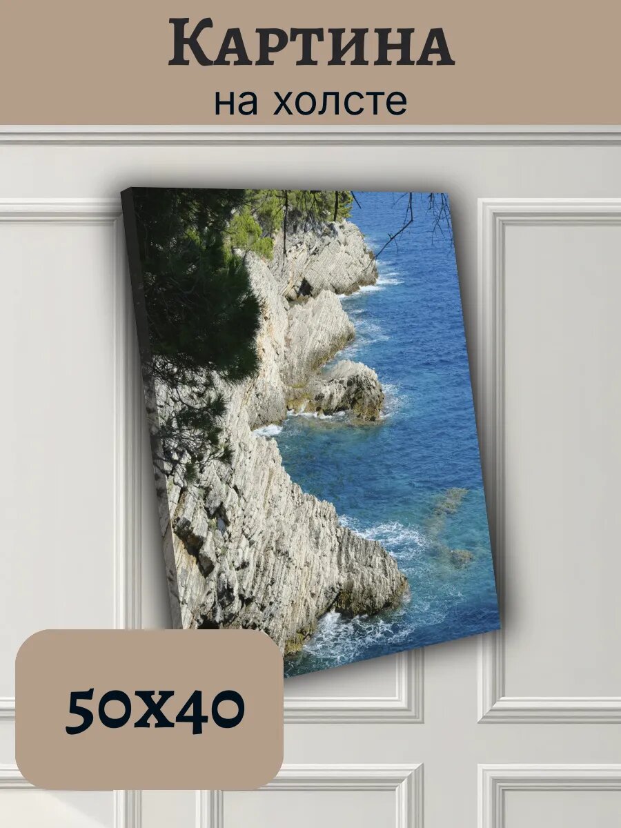 Картина Черногория Montenegro 40x50 морские скалы