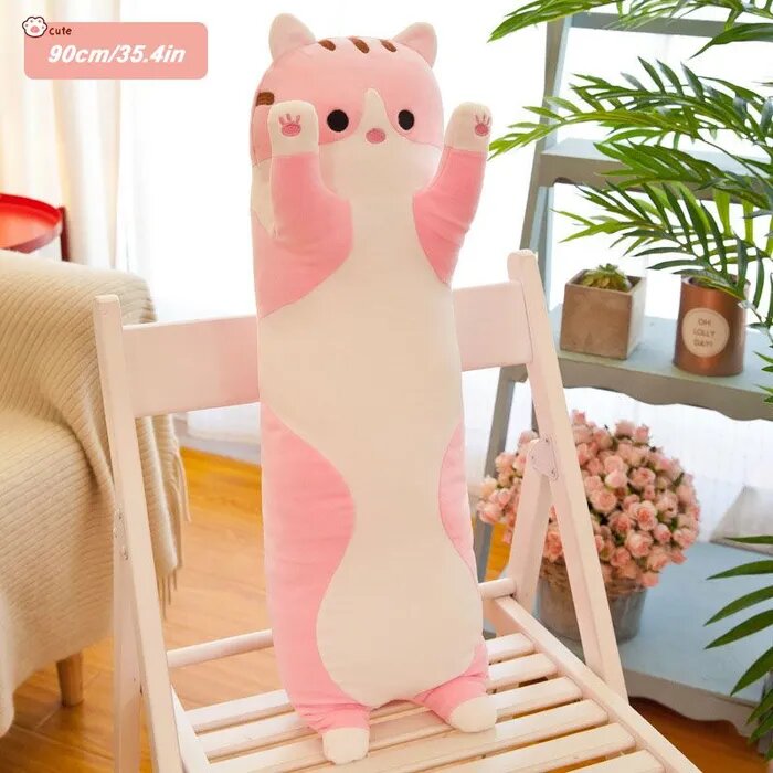 Мягкая игрушка кот-батон 50 см