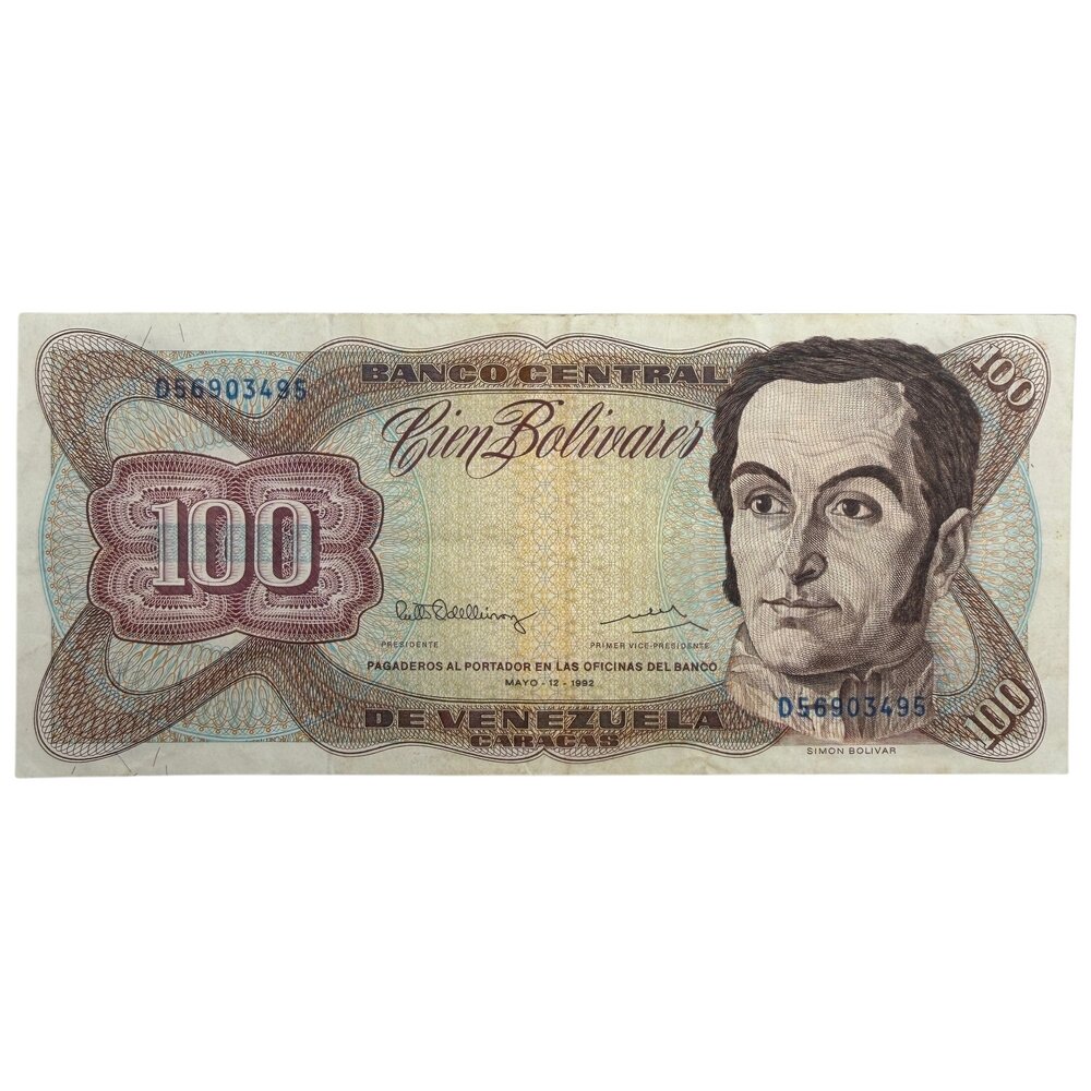 Венесуэла 100 боливаров 1992 г. (12.05.1992) (Серия D)