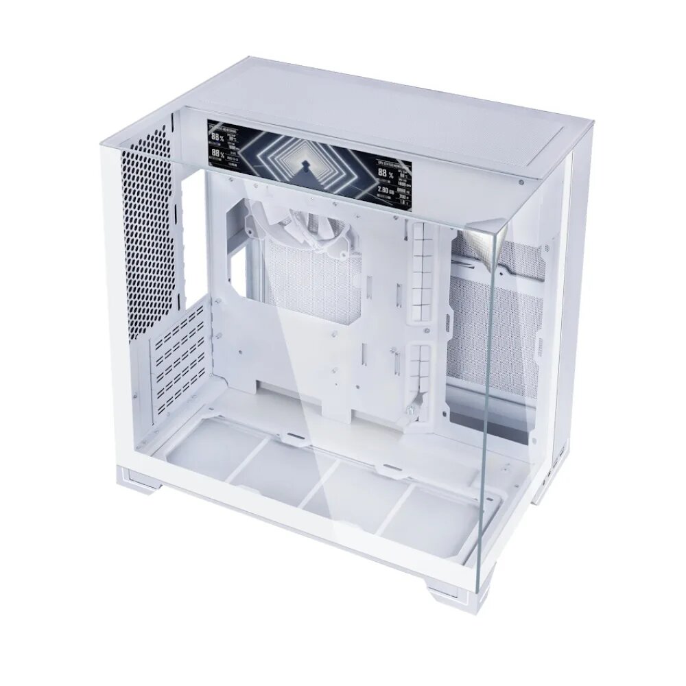 Lian Li O11 Vision-m Digital / White / 1 X 140MM PWM Fan / Mini-tower, Tg / G99. O11VMDW. R0
