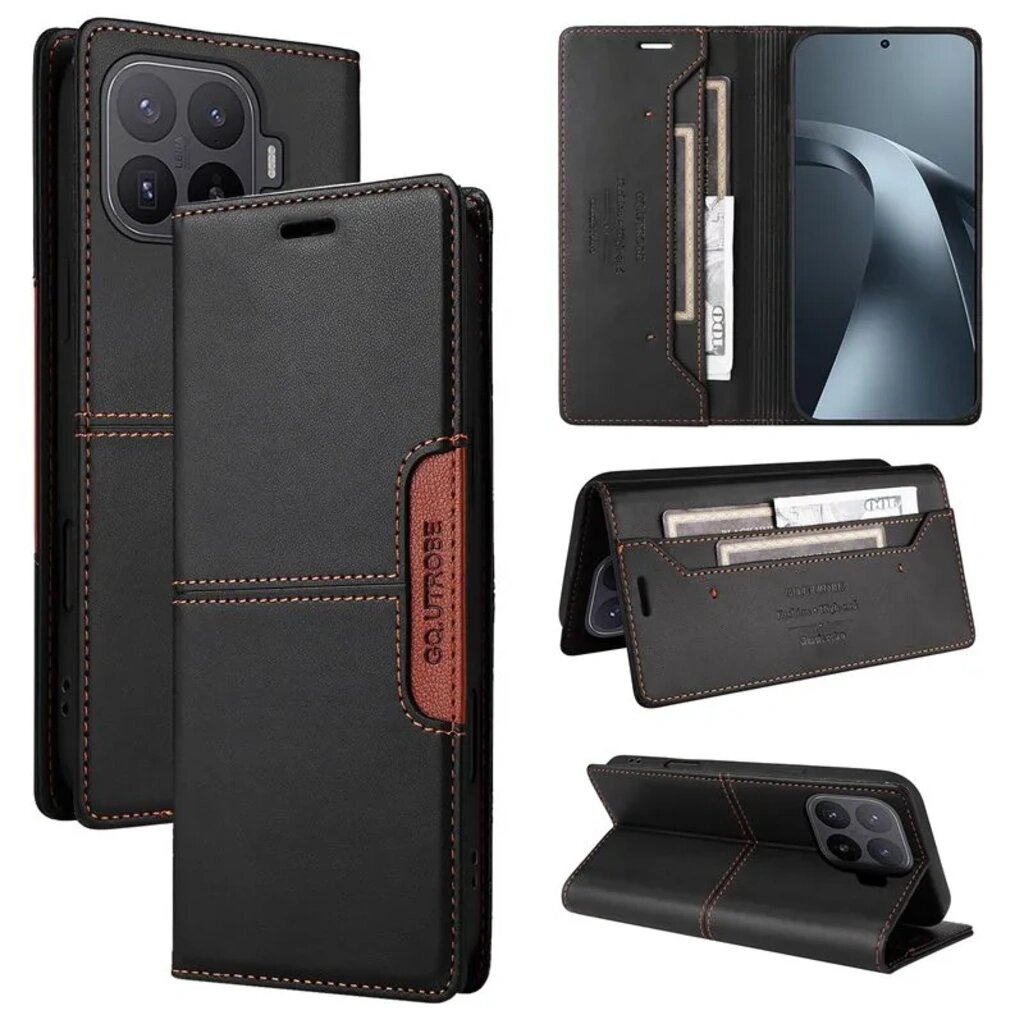 Чехол-книжка пэчворк для Xiaomi 17T Pro, магнит, карты, подставка, искусственная кожа