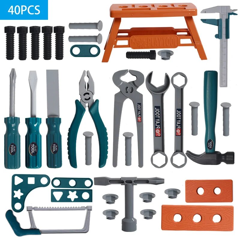 Детский набор инструментов для строительства STEM 40pcs