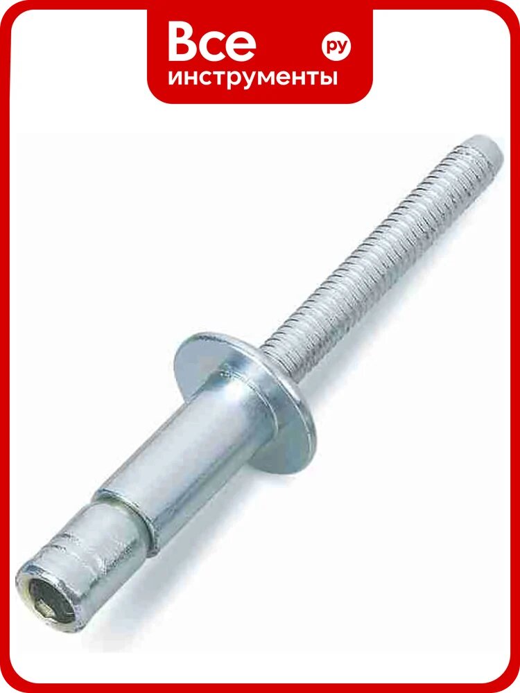 Тяговая заклепка ЦКИ Глобал Ст/Ст, плоск, 6.4х14, структурная M-Lock REX, E: 2.0-9.5 мм, уп. 50 шт. 64492