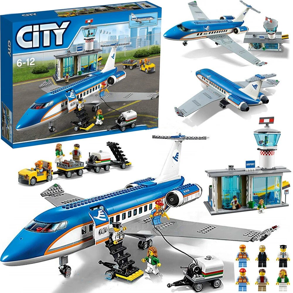 Набор деталей Lego City Аэропорт Терминал с взлетной полосой и транспортными средствами, набор 60367