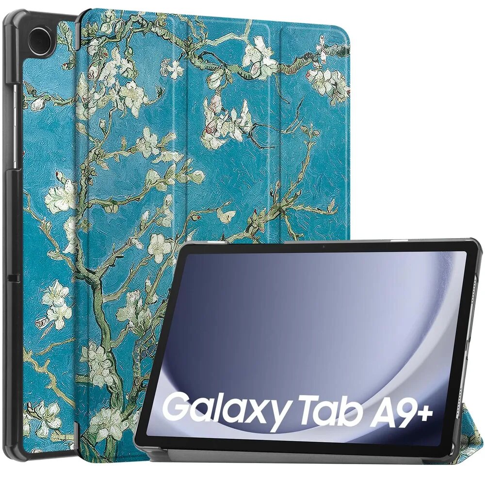 Чехол для планшета Samsung Galaxy Tab A9 Plus 11" SM-X210 X215 X216B Акрил, Многофункциональная подставка, Прозрачная основа ударопрочным корпусом