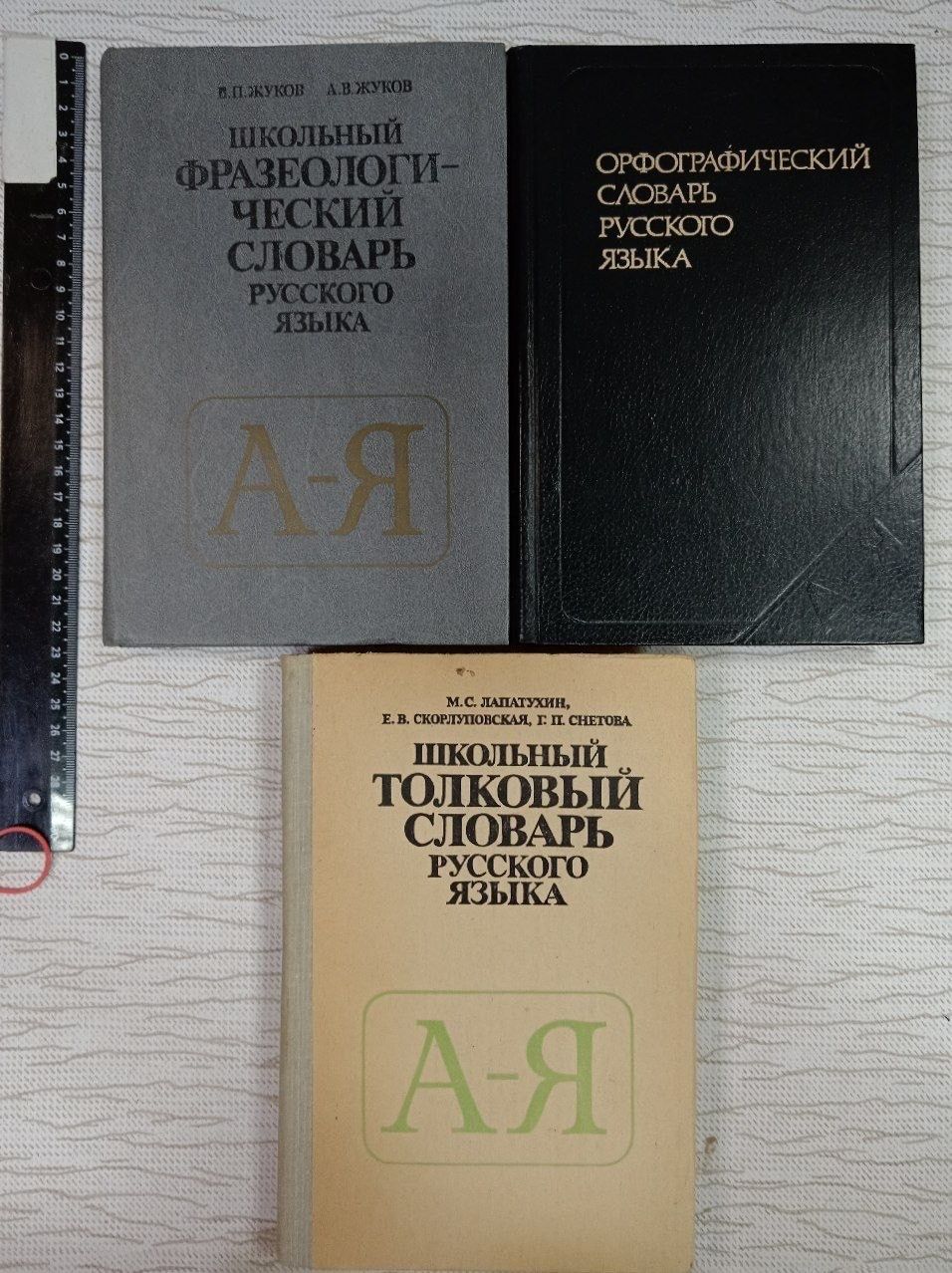 Словари русского языка: Школьный фразеологический словарь. Орфографический словарь. Школьный толковый словарь. Комплект из 3 книг