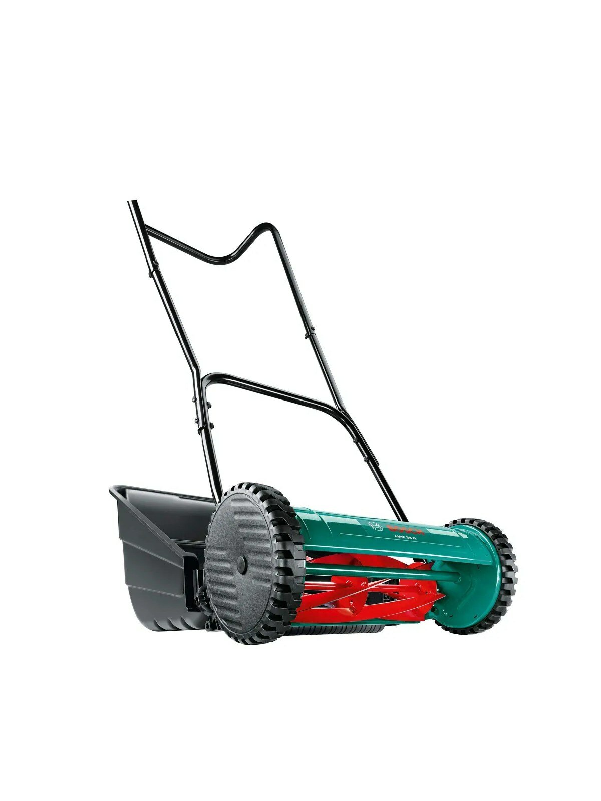 Газонокосилка механическая с травосборником Bosch AHM 38 G /Газонокосилка ручная для травы /Садовый инструмент для дачи, 0600886103