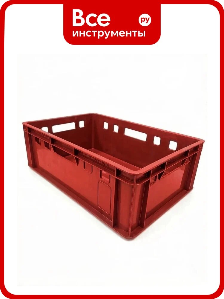 Ящик ОАО "ПОЛИМЕР" Е2 красный, морозостойкий, 600х400х200 7930174550205