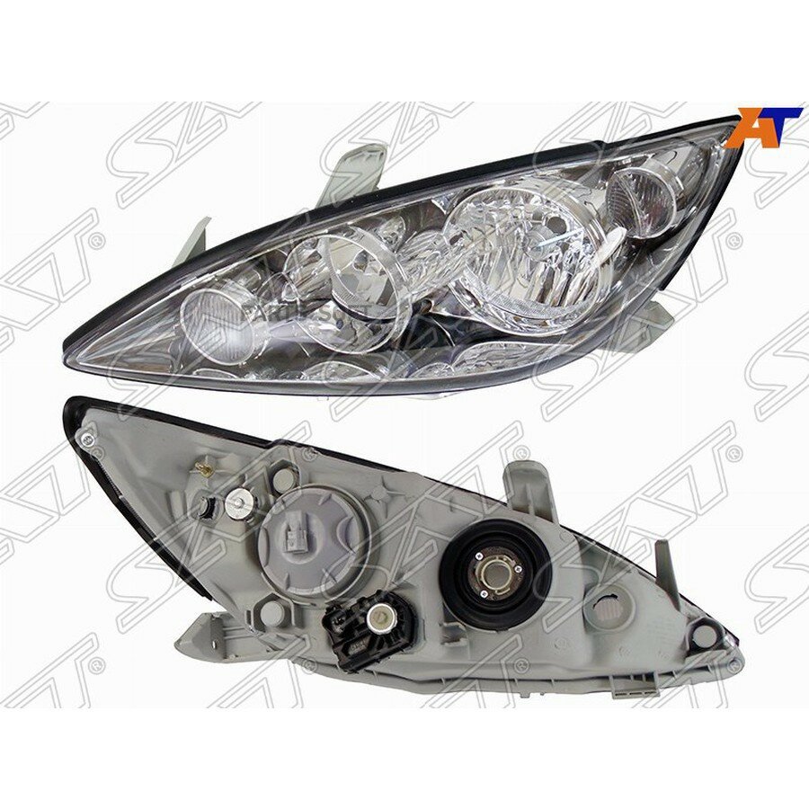 Фара Toyota Camry (XV30) 04-06 (Слева/ Галоген/ С электрокорректором) от официального дистрибьютора, SAT, артикул ST1121117L