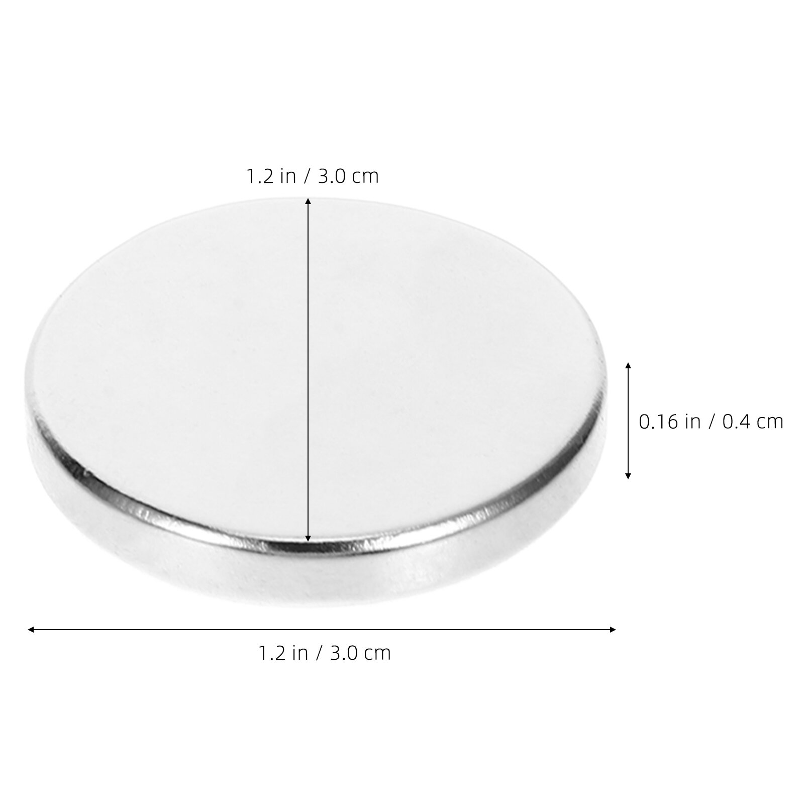 10 Штук Магнитов Для Доски Размером 3.00X3.00X0.40Cm Серебристый Цвет Универсальное Применение Прочный И Долговечный
