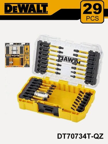 Изображение товара Набор бит DeWalt DT70734T-QZ, для шуруповертов, 29 предметов