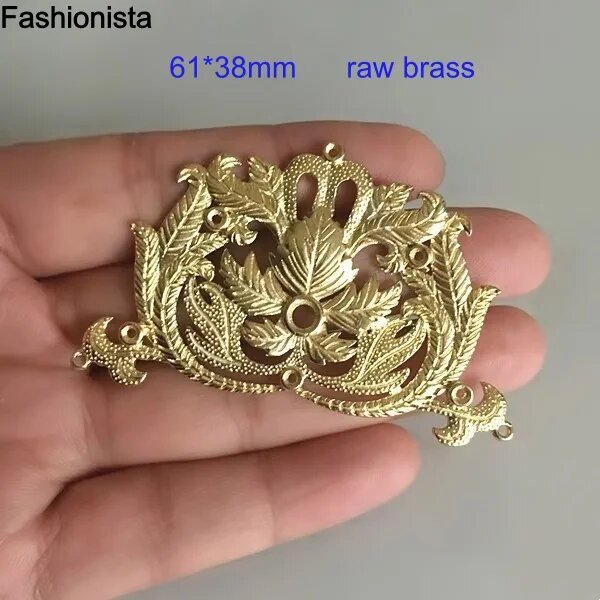 Латунные фурнитуры для бижутерии Fashionista 4 шт. Raw Brass 4 pcs