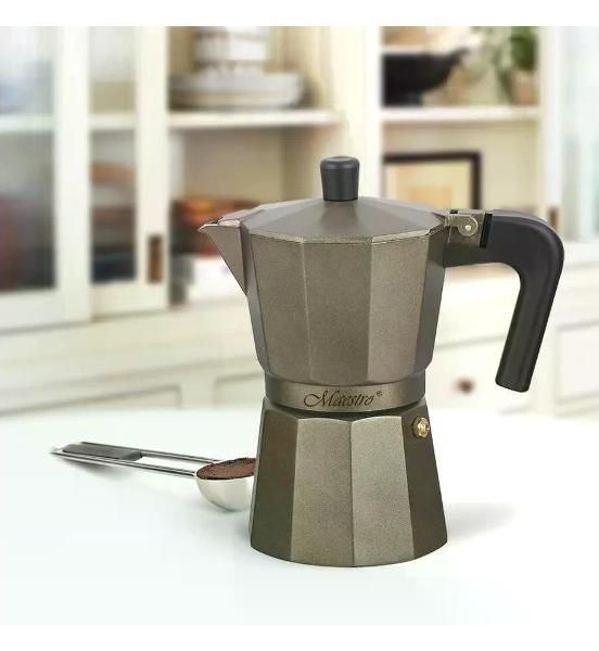 Кофеварка гейзерная Maestro MR-1666-6 коричневая