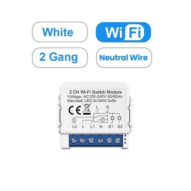 AVATTO WiFi Zigbee Умный выключатель света WSM16-W2