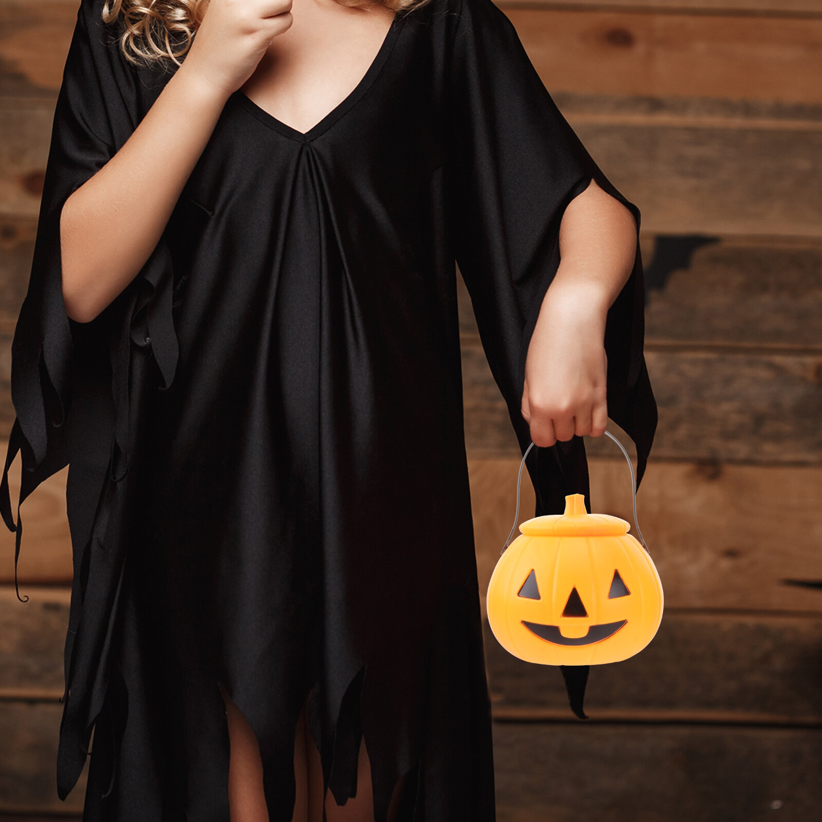 Фонарь Декоративный Оранжевый В Forme Тыквы Для Halloween 2 Шт 22x22 Светодиодное Освещение