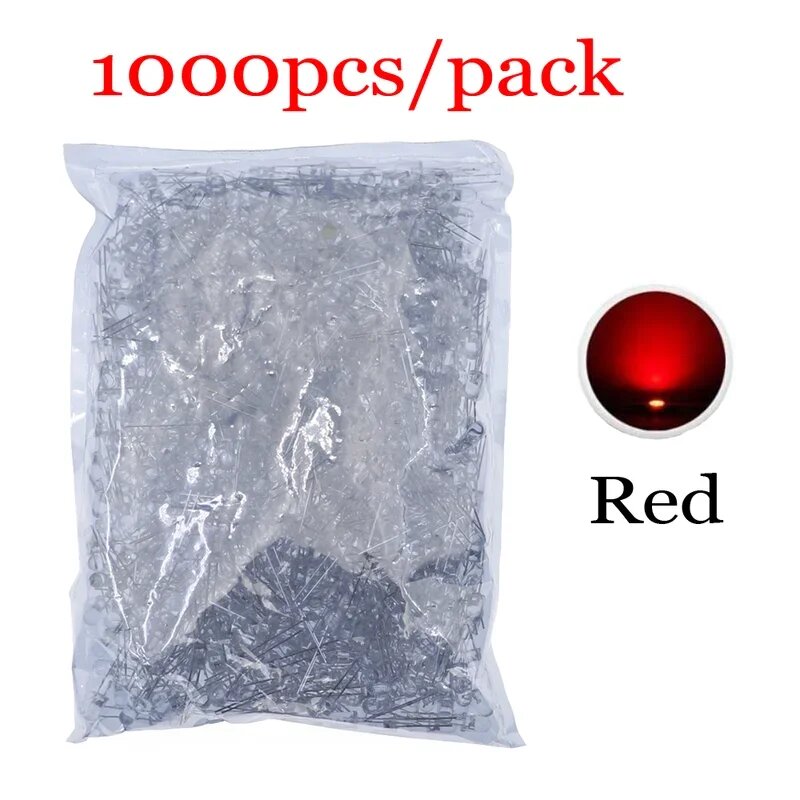 Светодиоды 5мм Red 1000pcs