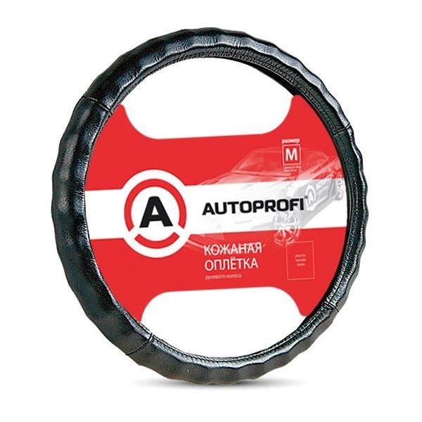 Оплетка, чехол для руля AutoProfi AP-265 BK (M)
