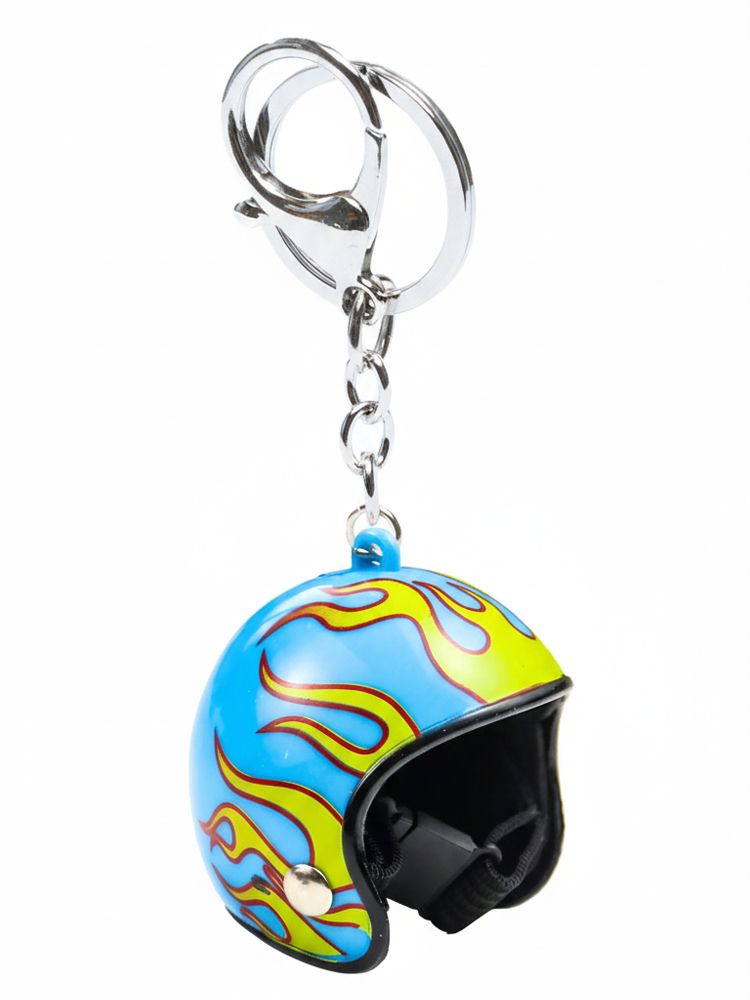Брелок для ключей Helmet (Blue Flame)
