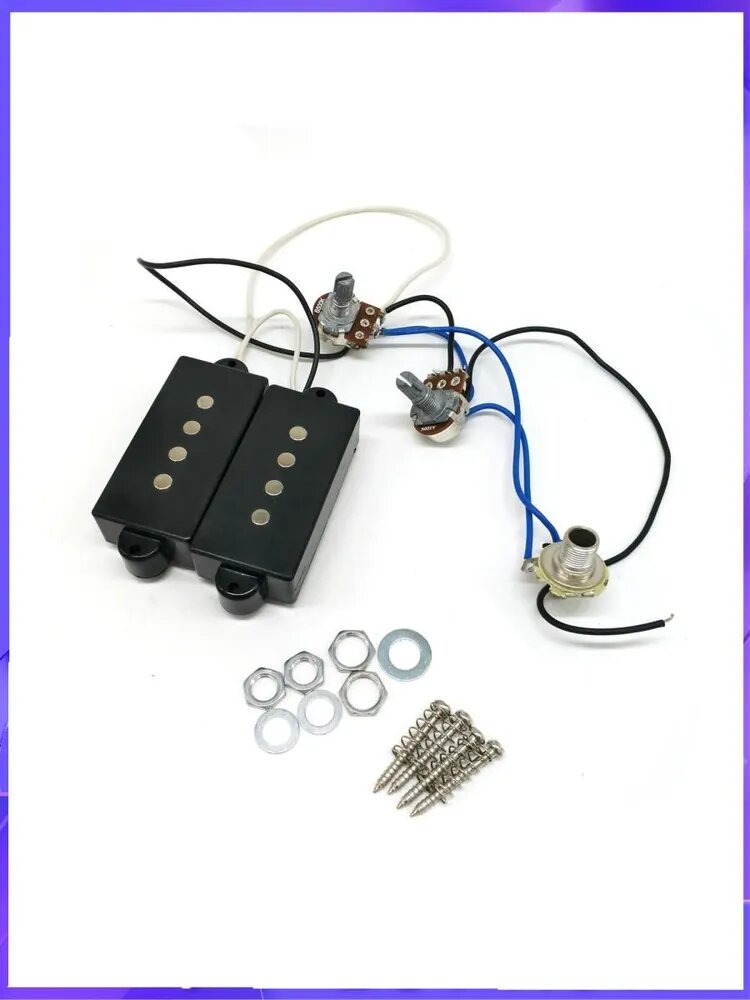 Звукосниматель совместим с электрогитары Wire Harness PB Bass 4-струнный комплект звукоснимателей грифа и бриджа