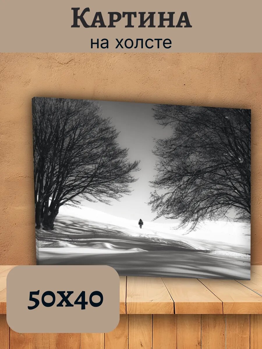 Картина Италия Italy 40x50 зимний пейзаж