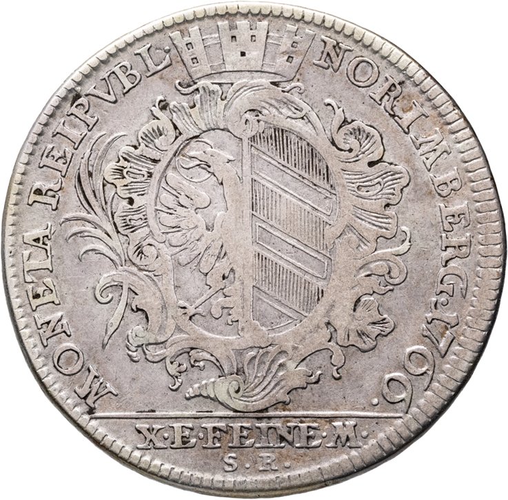 Германия, Нюрнберг 1 талер 1767, Серебро, в сохранности XF