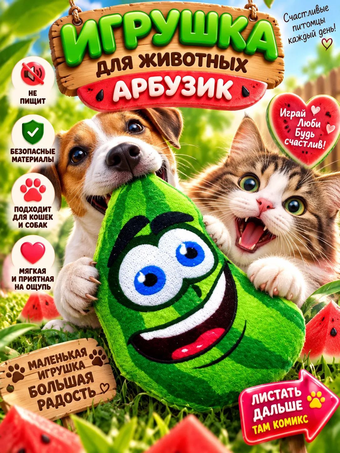 Игрушка для животных Арбуз