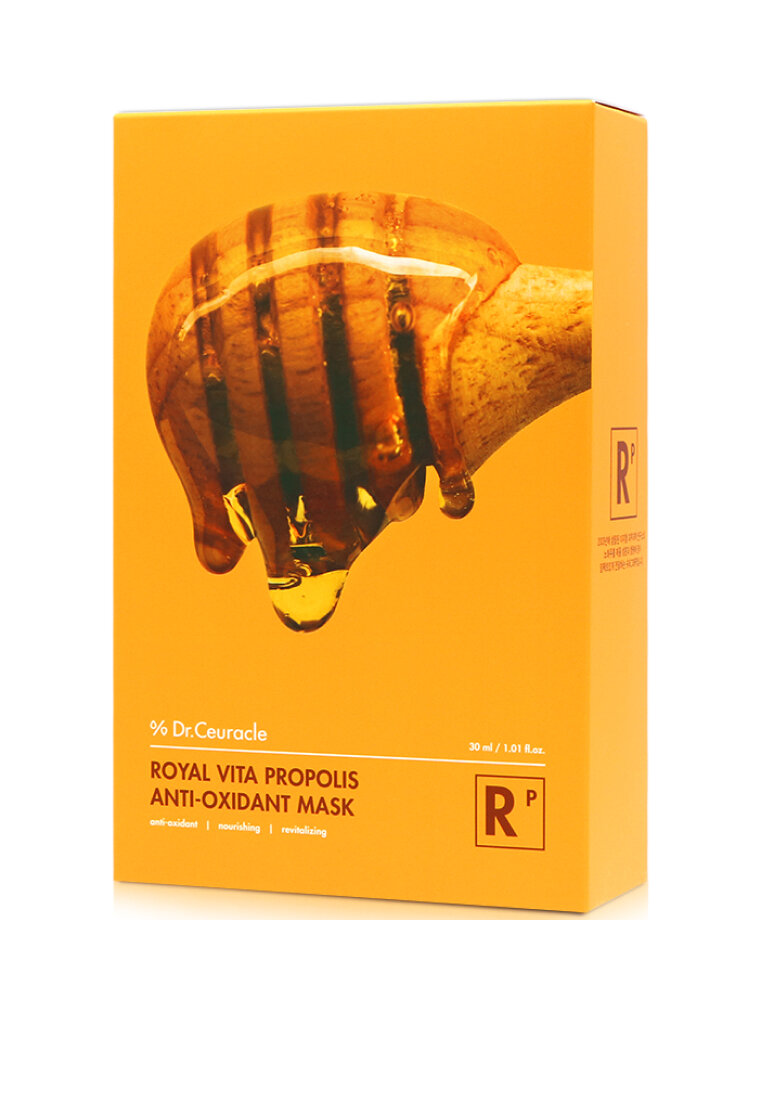 Dr.Ceuracle Набор тканевых масок для лица с прополисом Royal Vita Propolis Antioxidant Mask, 10 шт.