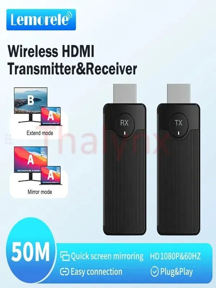 Беспроводной HDMI-передатчик и приёмник Q50, HDMI 1080P 50 м, классическое исполнение модели