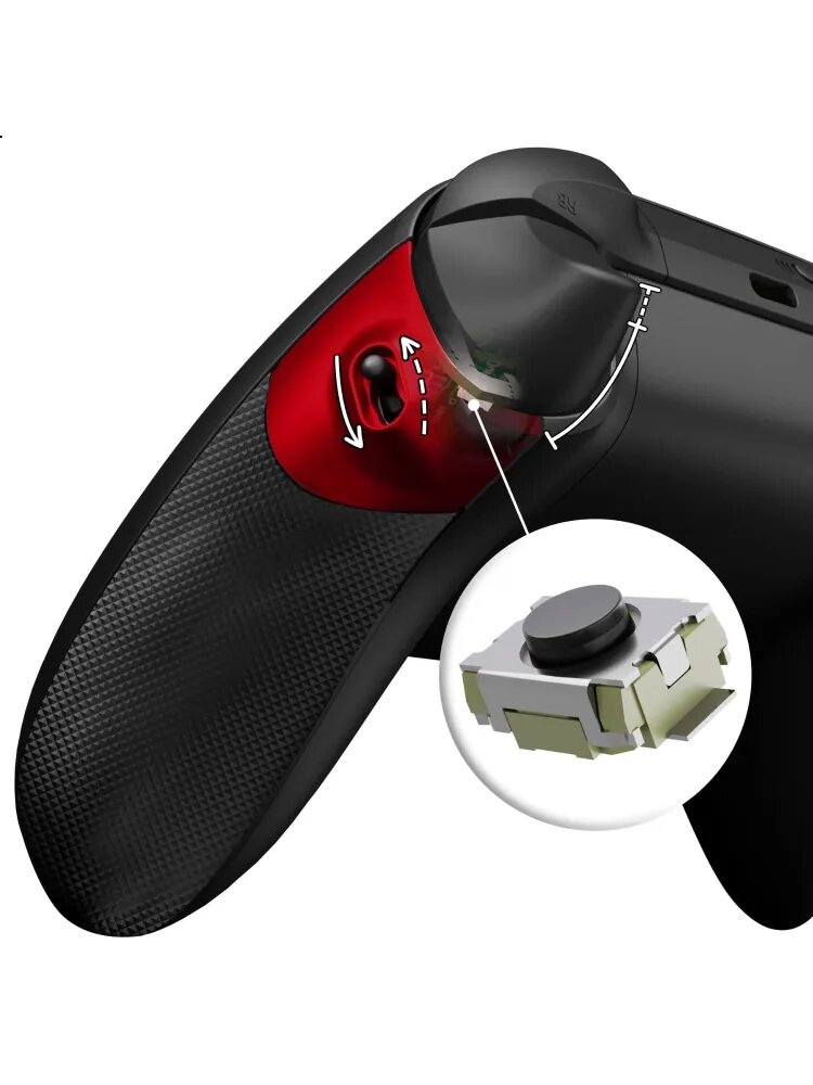 EXtremeRate Flexor Тактильные боковые накладки с ограничителями триггеров для Xbox Series X/S, алмазная текстура. Против скольжения, улучшает контроль в шутерах, удобно для киберспорта.