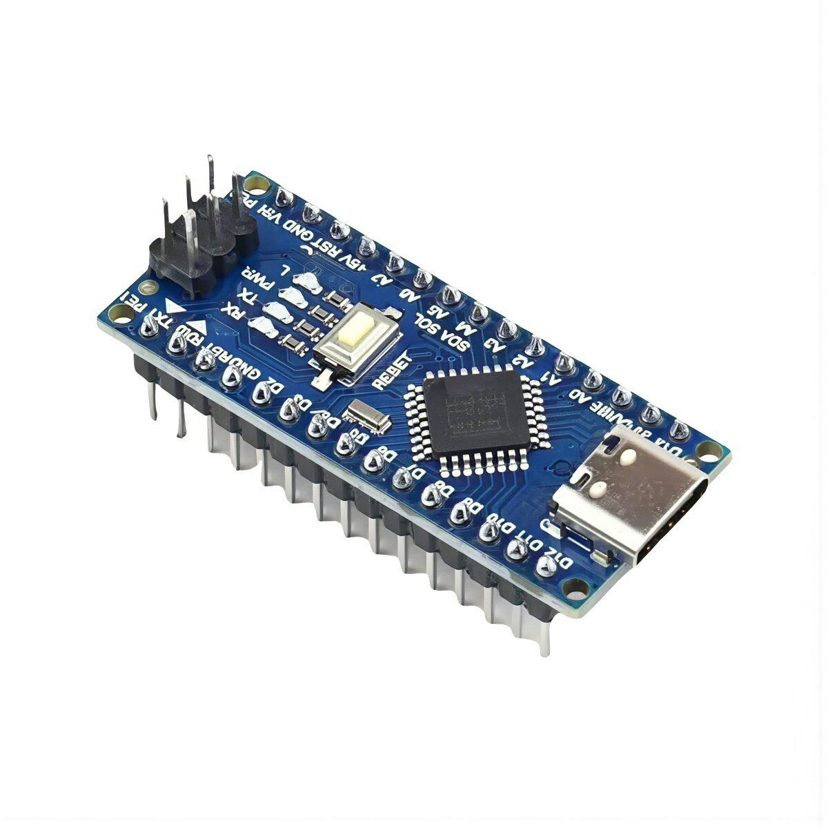 Модуль микроконтроллера Arduino Nano V3.0 обновленная версия стандартные размеры для любительских электронных проектов с чипом Atmega328P, С пин-контактами интерфейсом TYEPC 328P / DIP