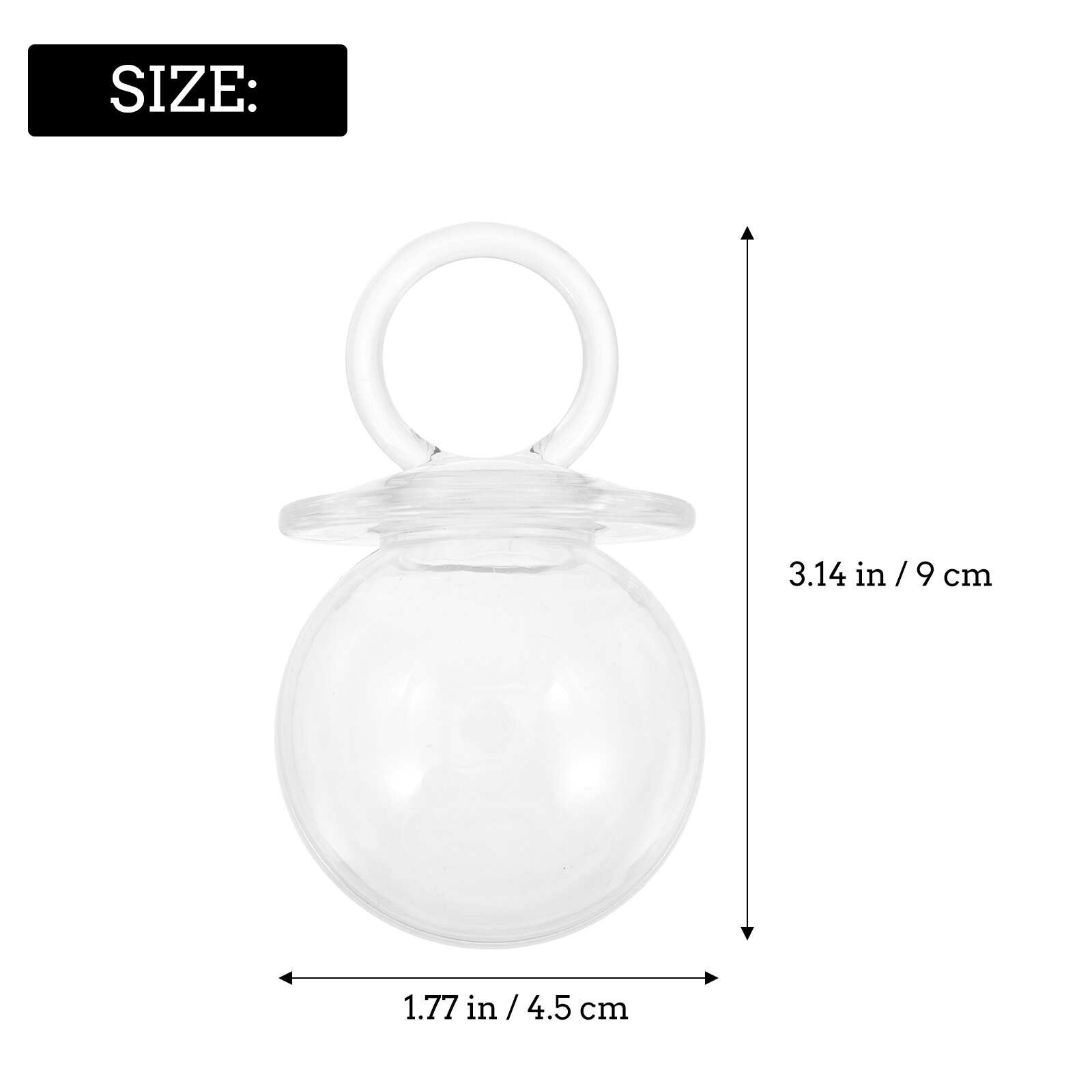 Коробки Для Конфет В Форме Соски 12 Шт Прозрачный 8X4.5Cm Подарочная Упаковка Для Дня Рождения