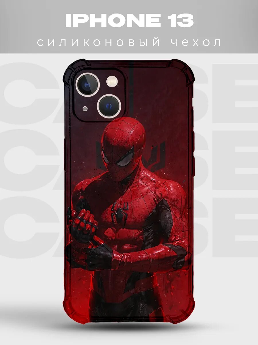 Чехол на iPhone 13 Человек-паук марвел spiderman комикс