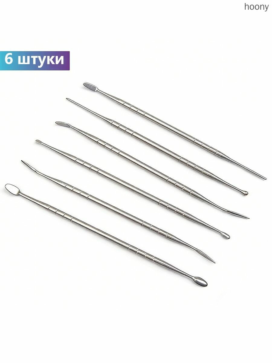 Набор из 6 инструментов для лепки из суперлёгкой глины, нержавеющие стальные резцы, принадлежности для моделирования из полимерной глины и пластилина