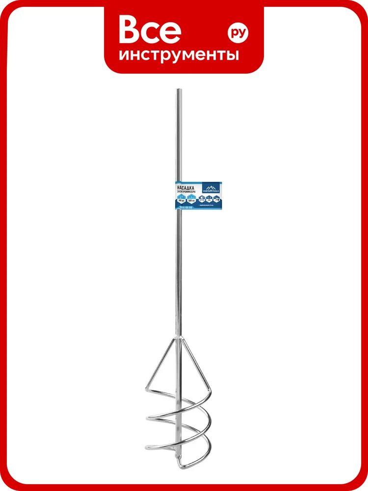 Насадка для электромиксера для гипсовых смесей vertextools 100x500мм 0026-100-500