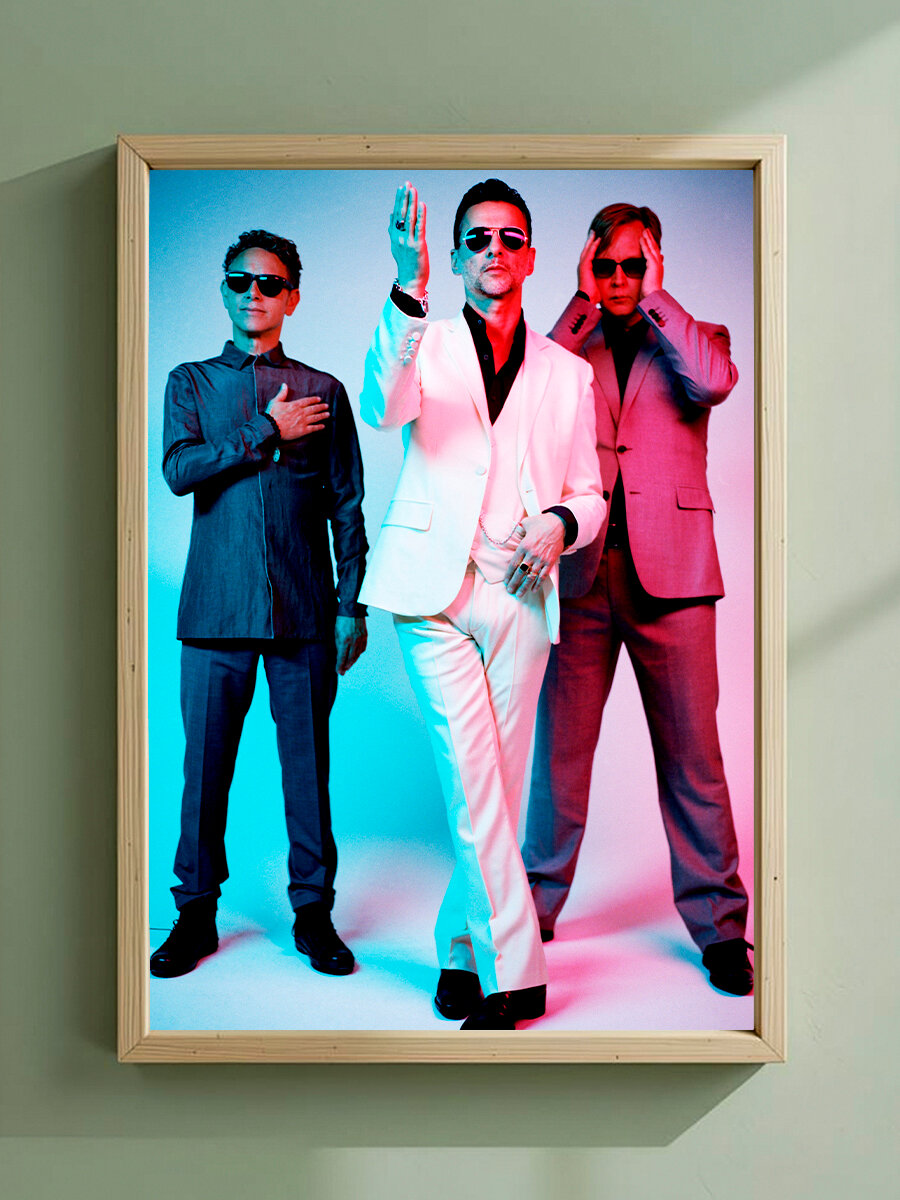 Постер, плакат на стену "Depeche Mode Рок Группа" 42 см х 29,7 см (А3), Без Рамы