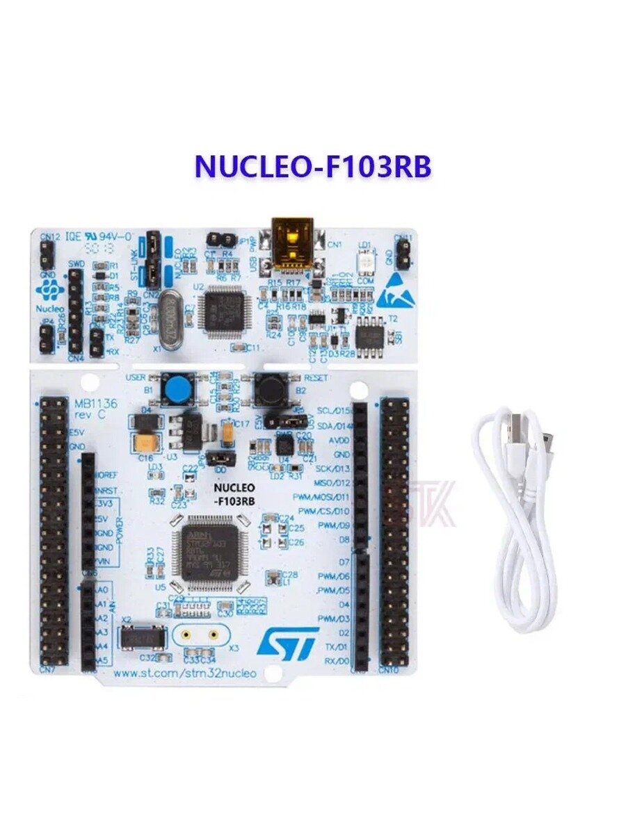 Плата для разработки NUCLEO-F103RB на ARM Cortex M3 с микроконтроллером STM32F103RBT6