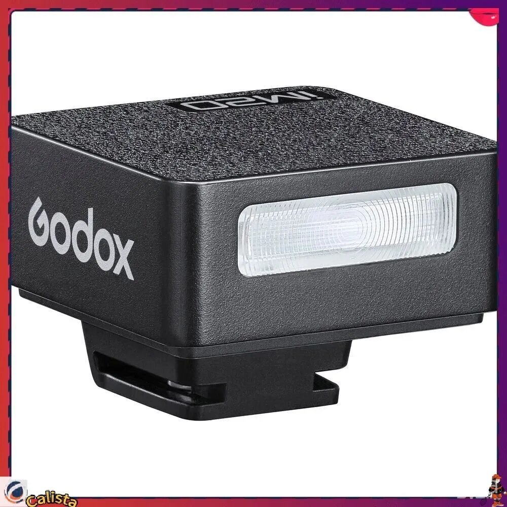Эксклюзивная миниатюрная вспышка Godox IM20 для большинства зеркальных камер, включая модели Canon, Fuji, Sony ZV1 и ZVE10, Ricoh GR3, Nikon, Panasonic, Olympus и Pentax.