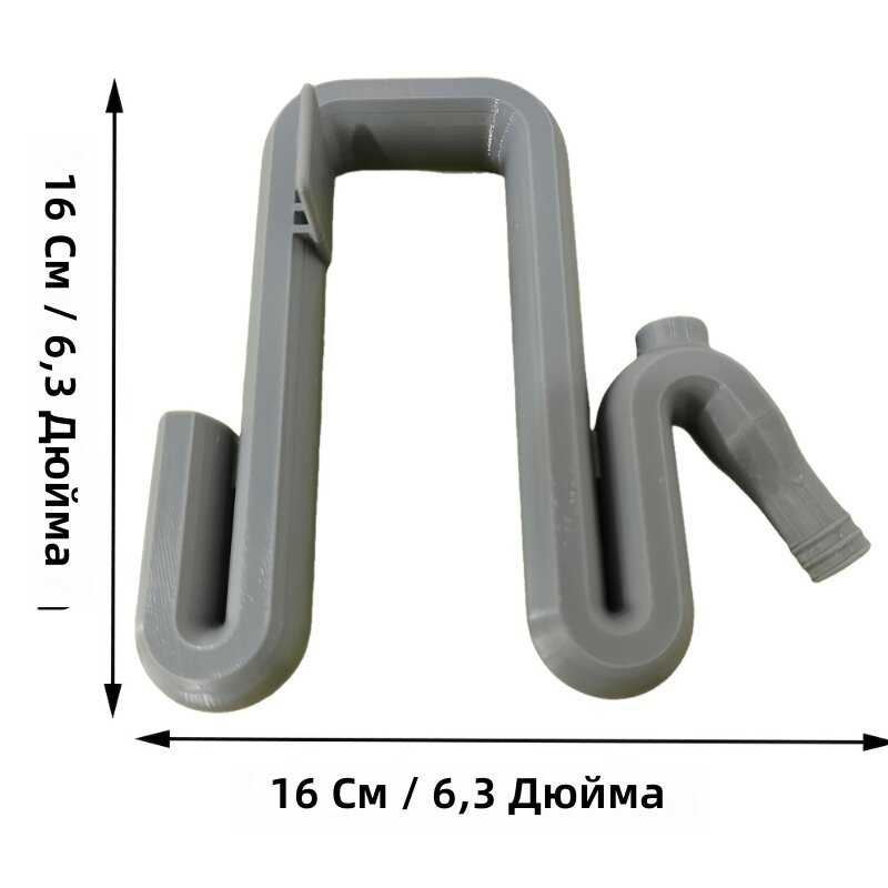 Шланг-удлинитель для водосборной бочки 6.38 x 1.97 x 6.18 дюйма с водосбросом и самотечным сифоном, гибкий и устойчивый к погодным условиям, для сбора дождевой воды и полива, серый