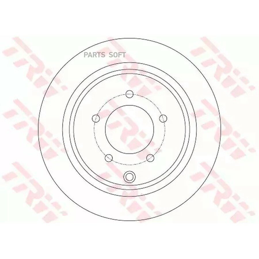 Диск торм Mits Outlander II ASX Peugeot 4007 4008 Citroen C-Crosser TRW DF6177
