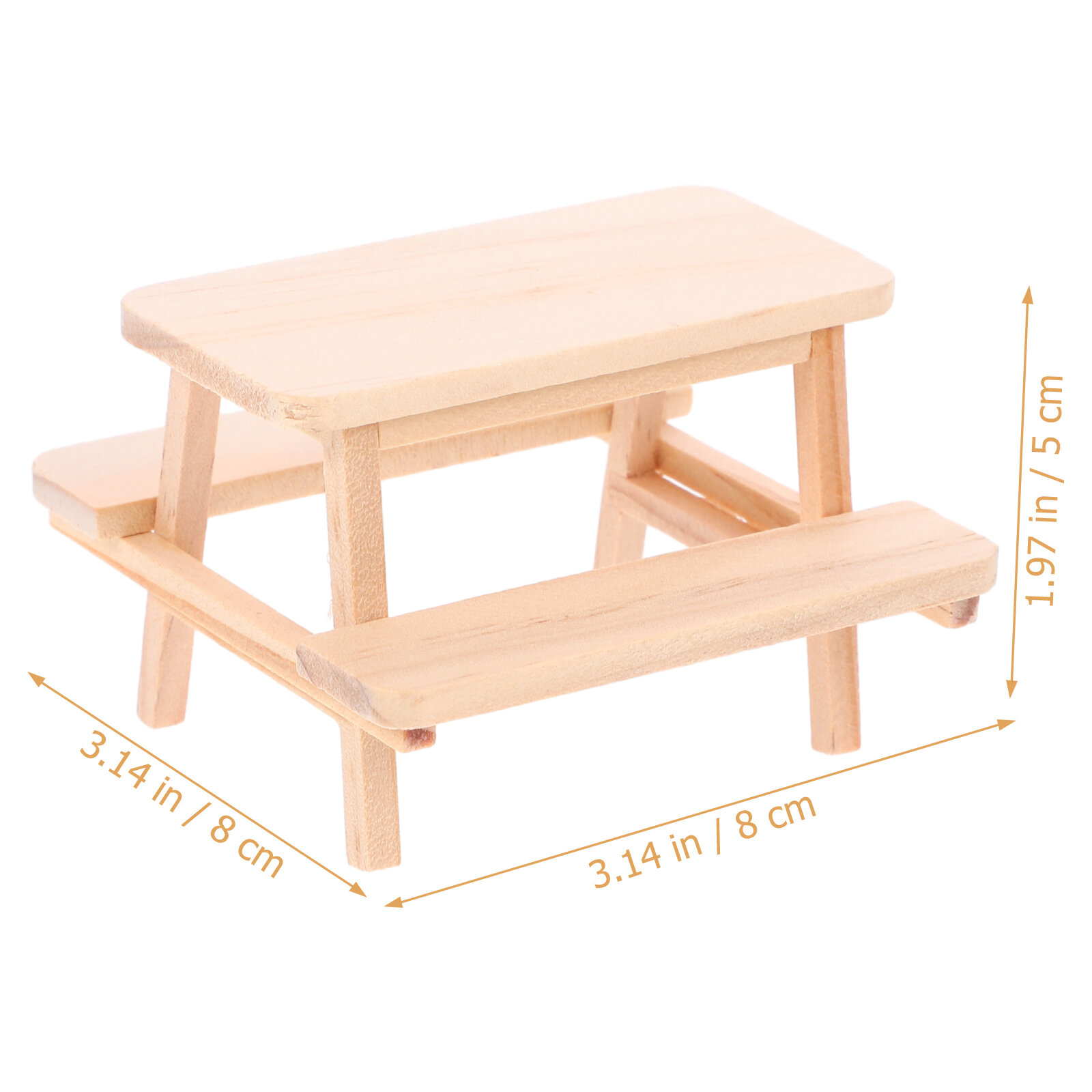 Домик Для Кукол Столик Для Пикника Миниатюрная Мебель Khaki 8.00X8.00X5.00Cm