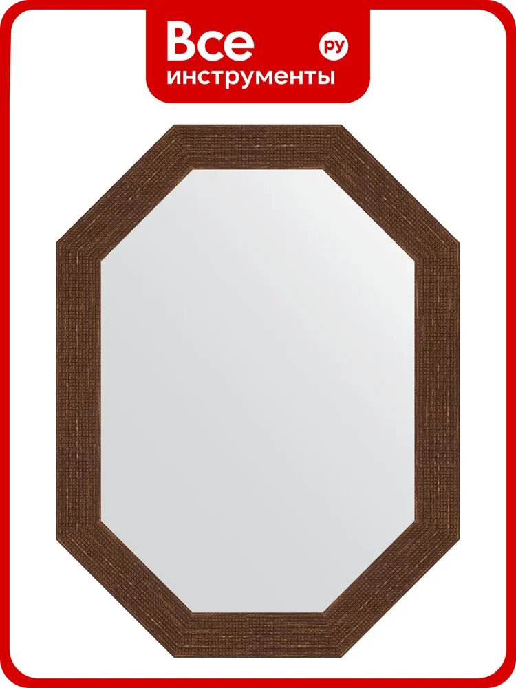 Зеркало EVOFORM в багетной раме - мозаика античная медь 70 mm (62x82 cm) 7091