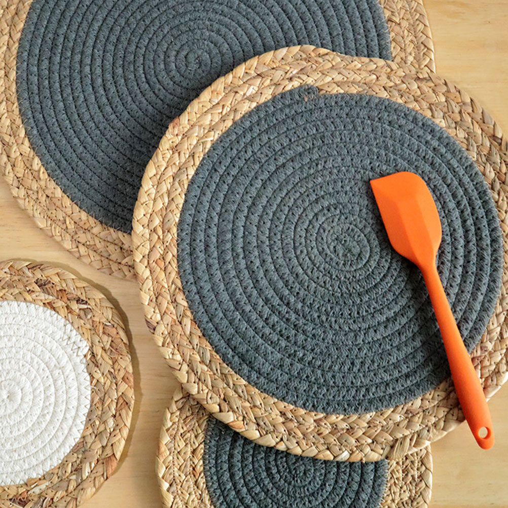 Коври Из Естественной Соломы Для Защиты От Тепла 2 Штуки 30X30CM
