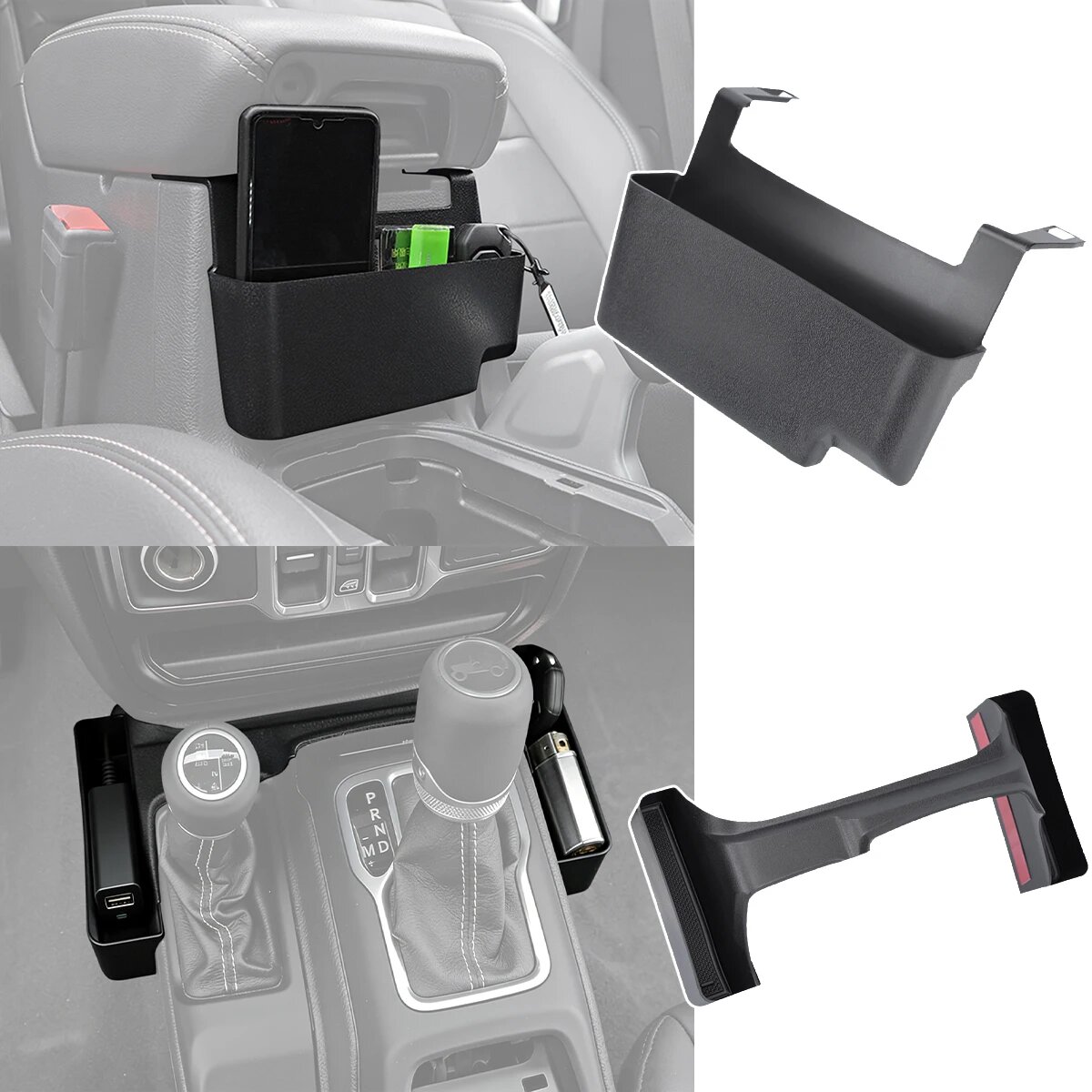 Органайзер-бокс Lotek Для Подлокотника Jeep Wrangler JL Gladiator JT 2018-2026 (4-дверный), Для 2Pcs