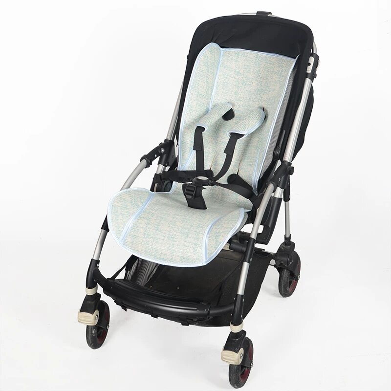 Индонезийская вязаная подстилка для коляски Bugaboo Bee6, светло-голубой, охлаждающая ткань