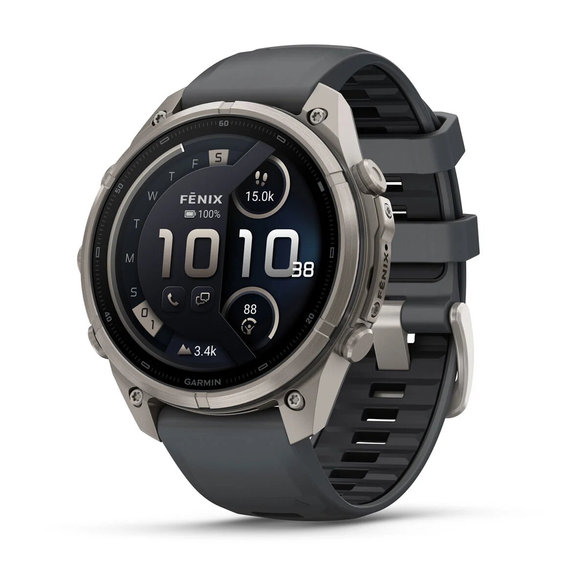 Умные часы Garmin Fenix 9 Pro 47 мм AMOLED inReach Titanium Graphite / Black (010-04336-21)