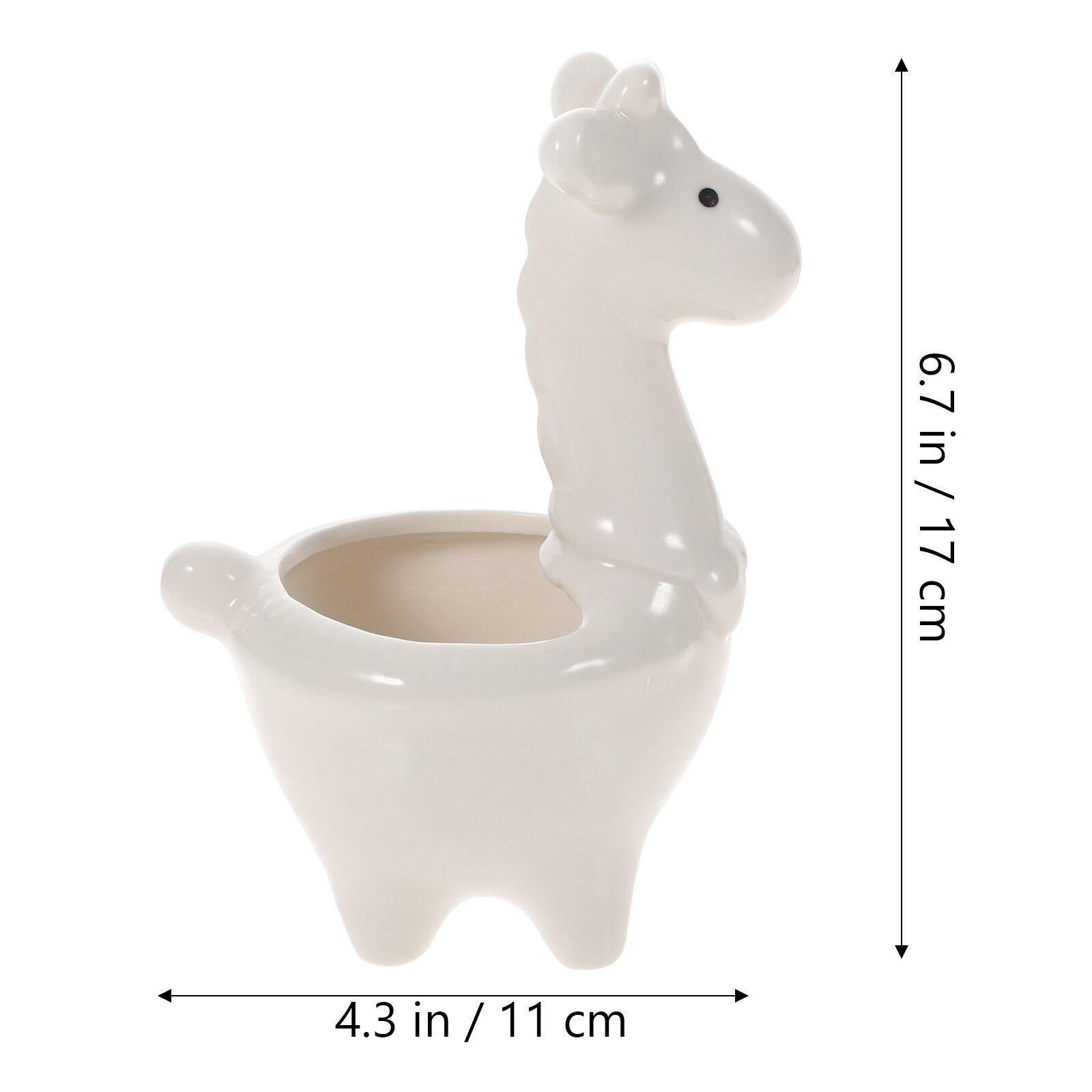 Цветочный Горшок В Forme Оленя Для Суккулентов Белый 14*19cm