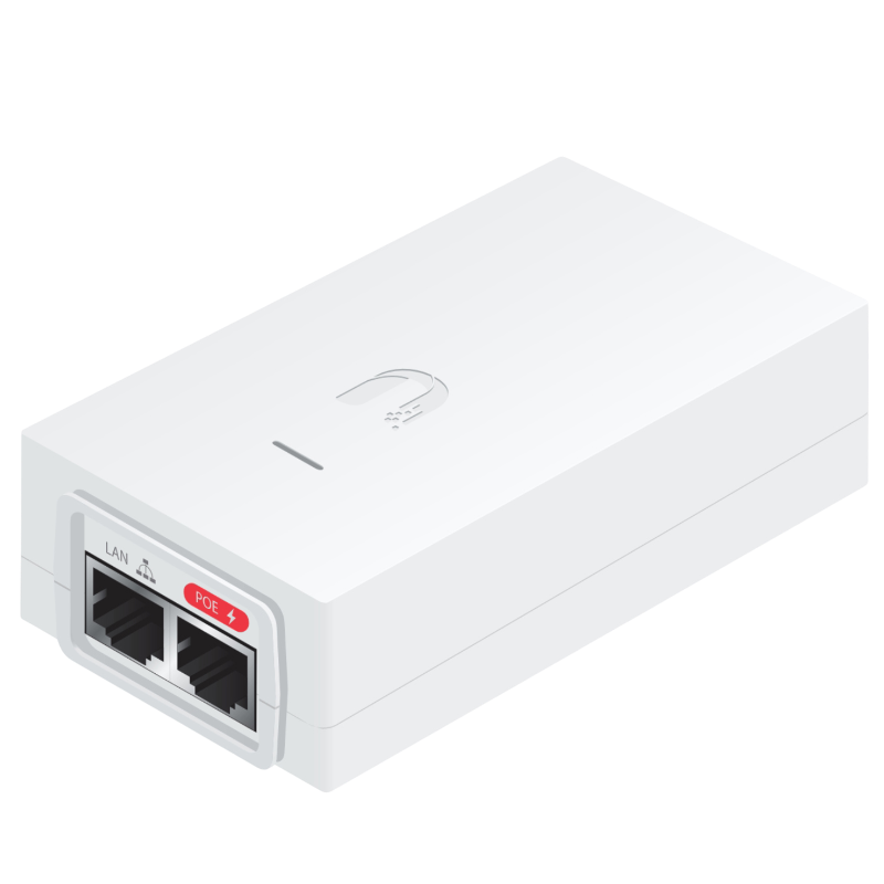 Инжектор PoE Ubiquiti POE-48-24W-WH пассивный, 48 В, 24 Вт, белый POE-48-24W-WH