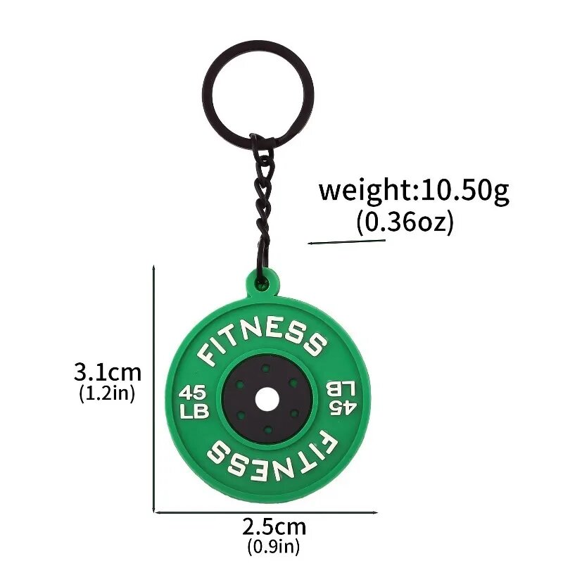 Брелок Фитнес 45 LB, зеленый, 10.5g