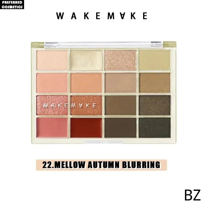Шестнадцатицветная палитра теней для век wakemake, подходит для всех, 14 г, K-Beauty - 22 MELLOW AUTUMN BLURRING